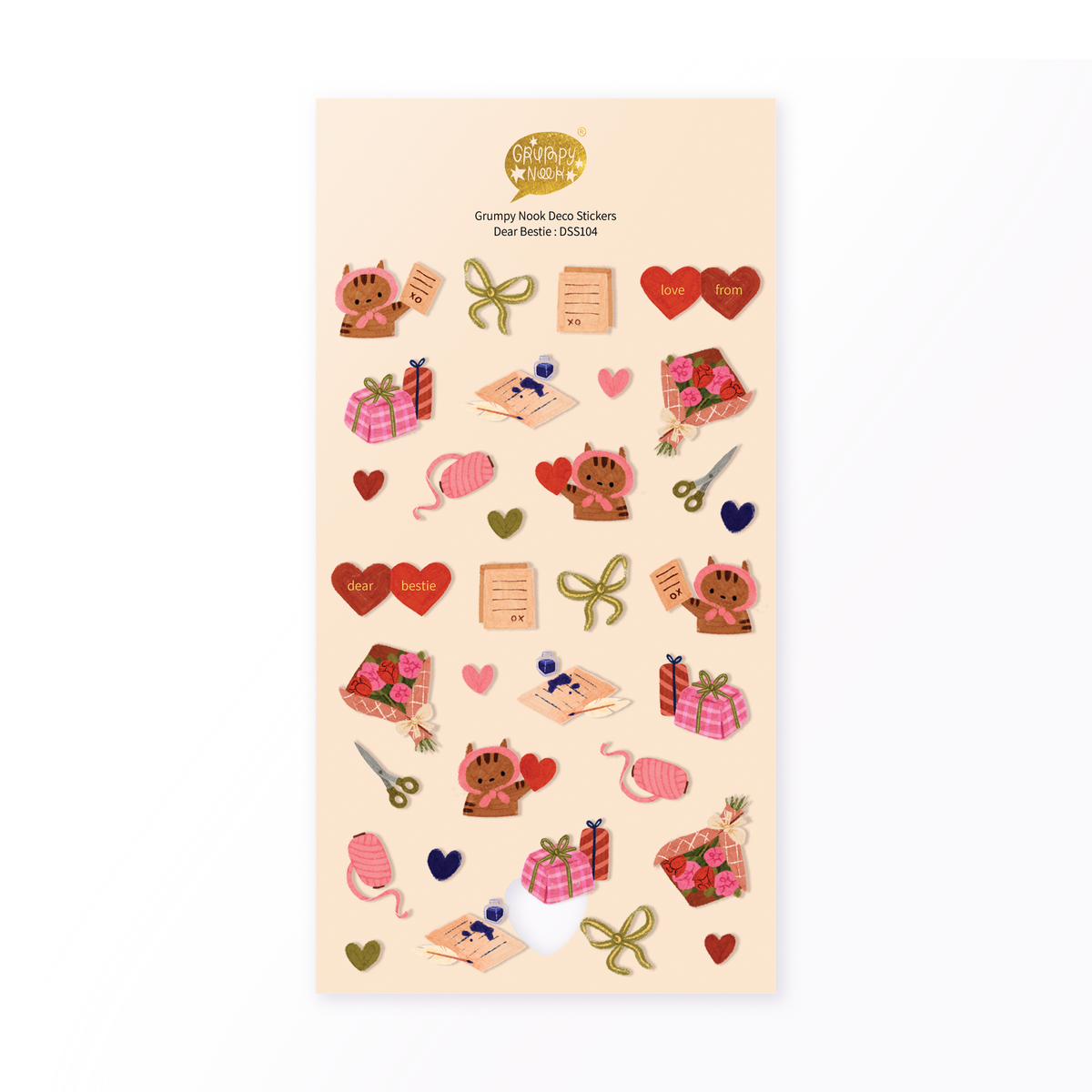 Dear Bestie Deco Sticker Sheet