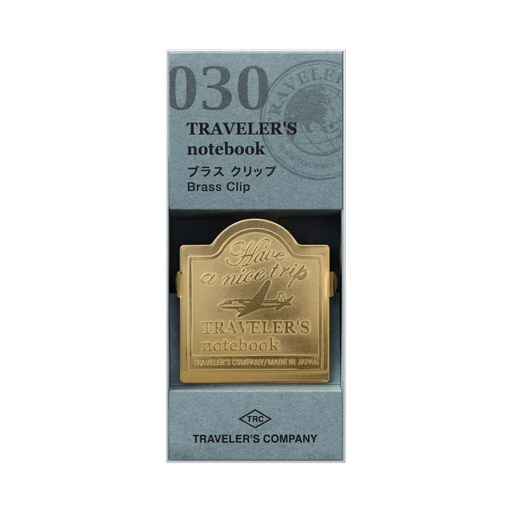 TRC Brass Notebook Airplane Clip