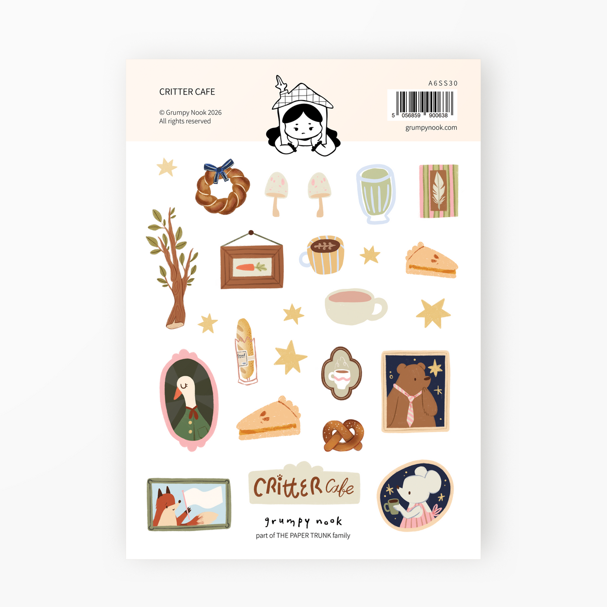 Critter Cafe Sticker Sheet