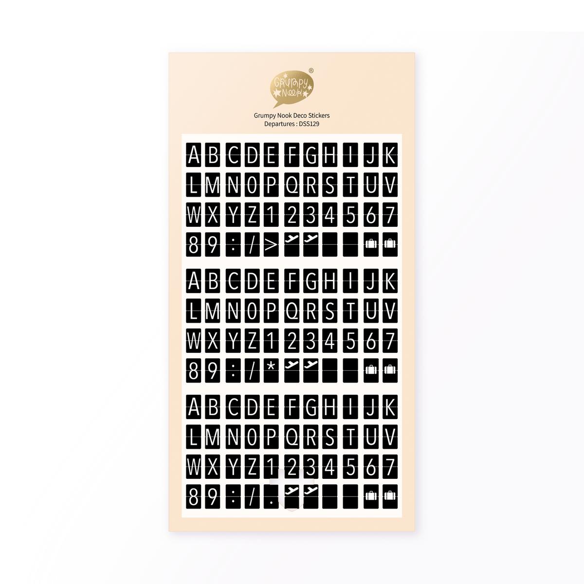 Departures Deco Sticker Sheet