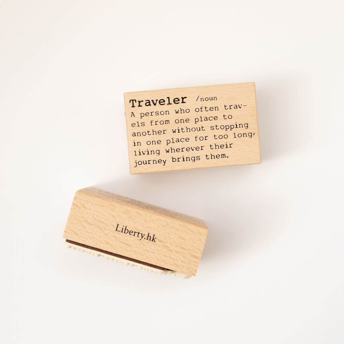 Traveler Dictionary Word Rubber Stamp