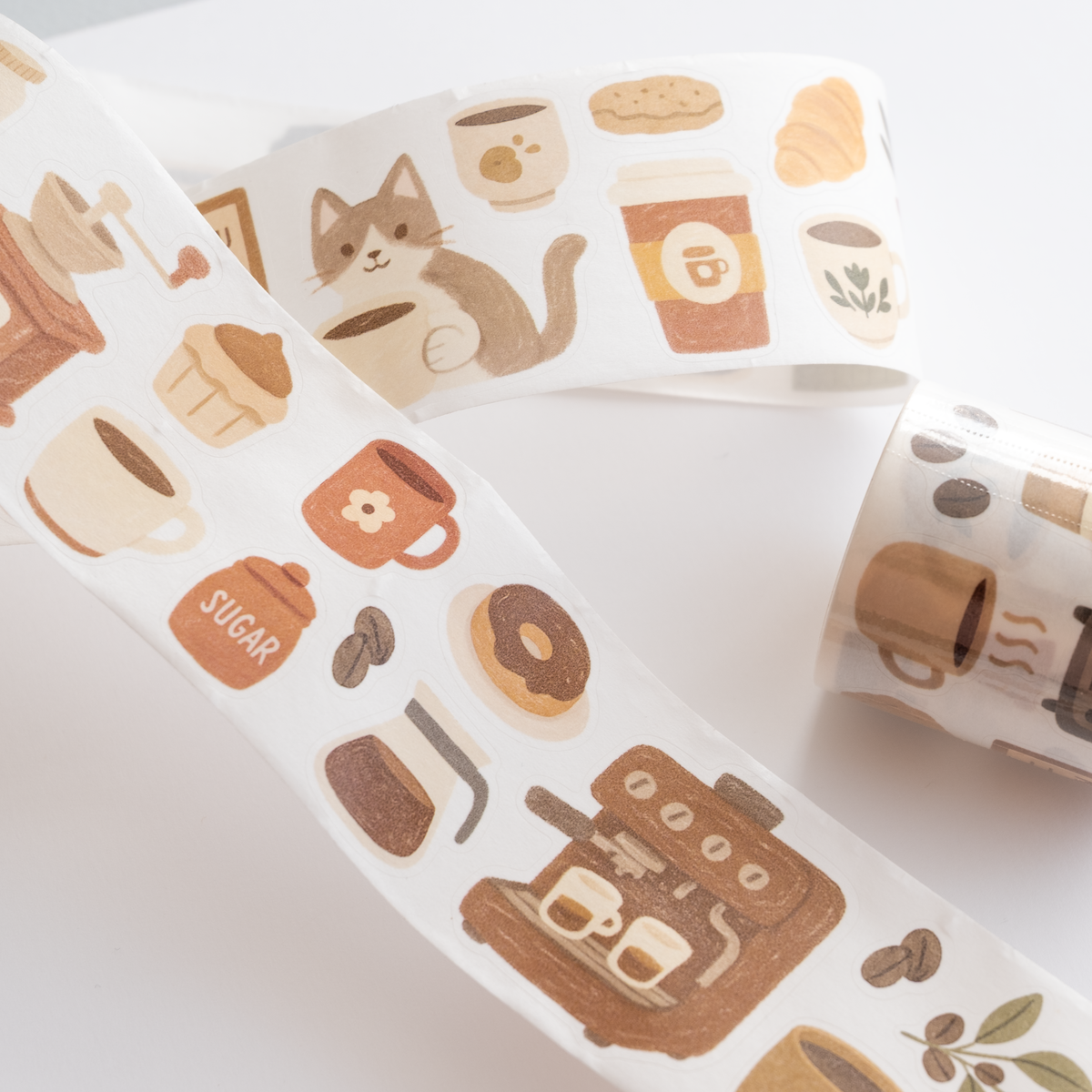 COFFEE CAFE Kisscut Washi Tape