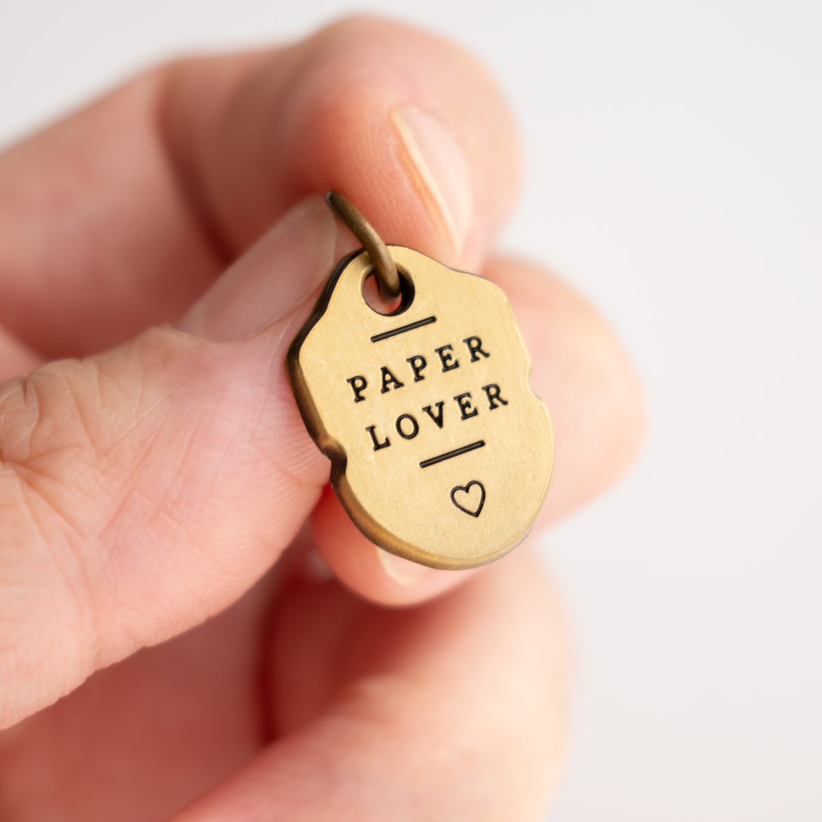 PAPER LOVER Brass Journal Charm