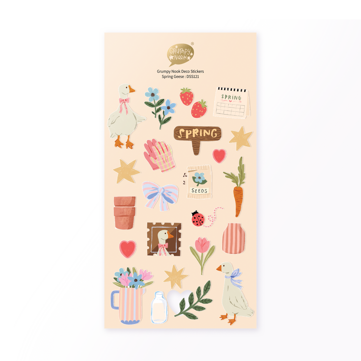 Spring Geese Deco Sticker Sheet