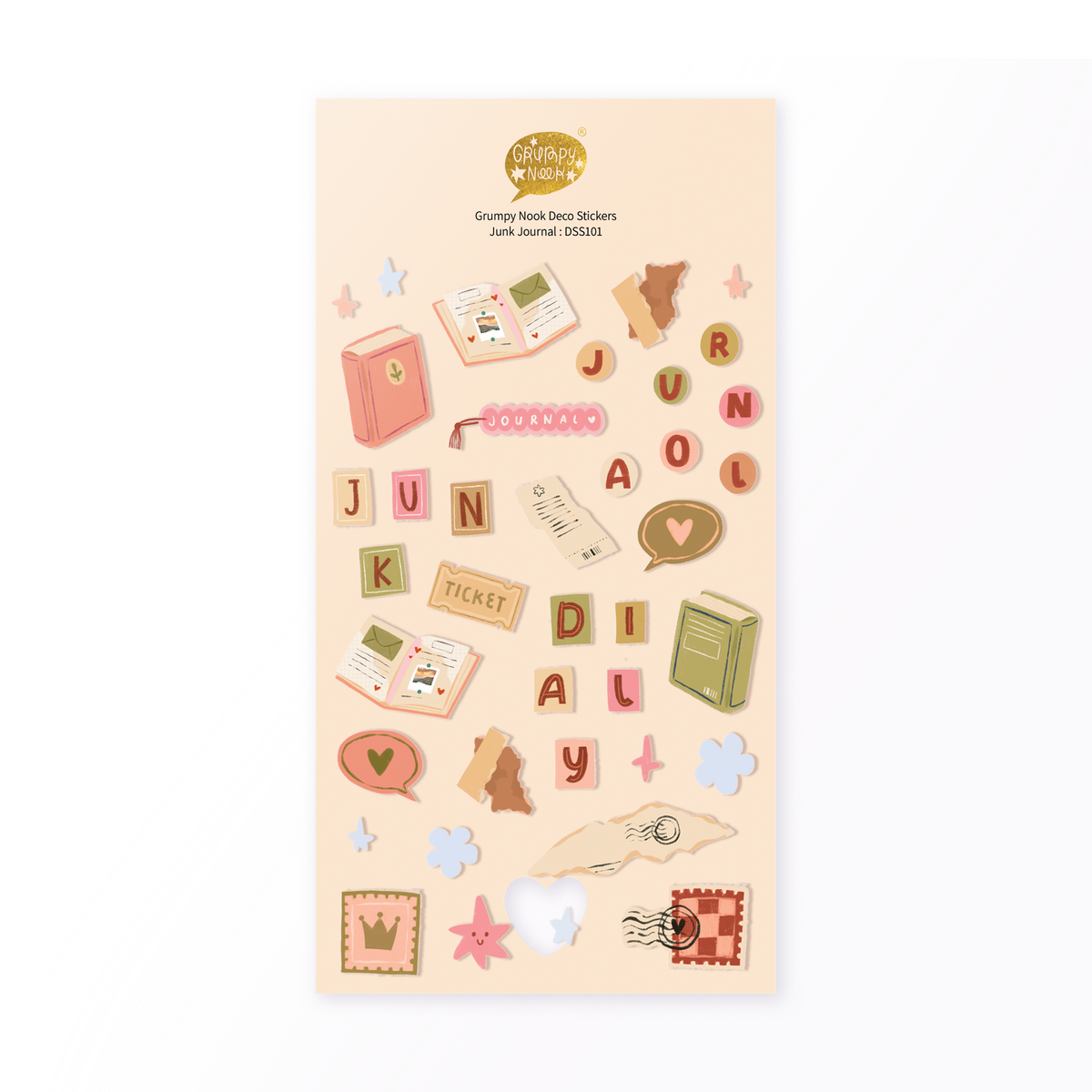 Daily Junk Journal Deco Sticker Sheet