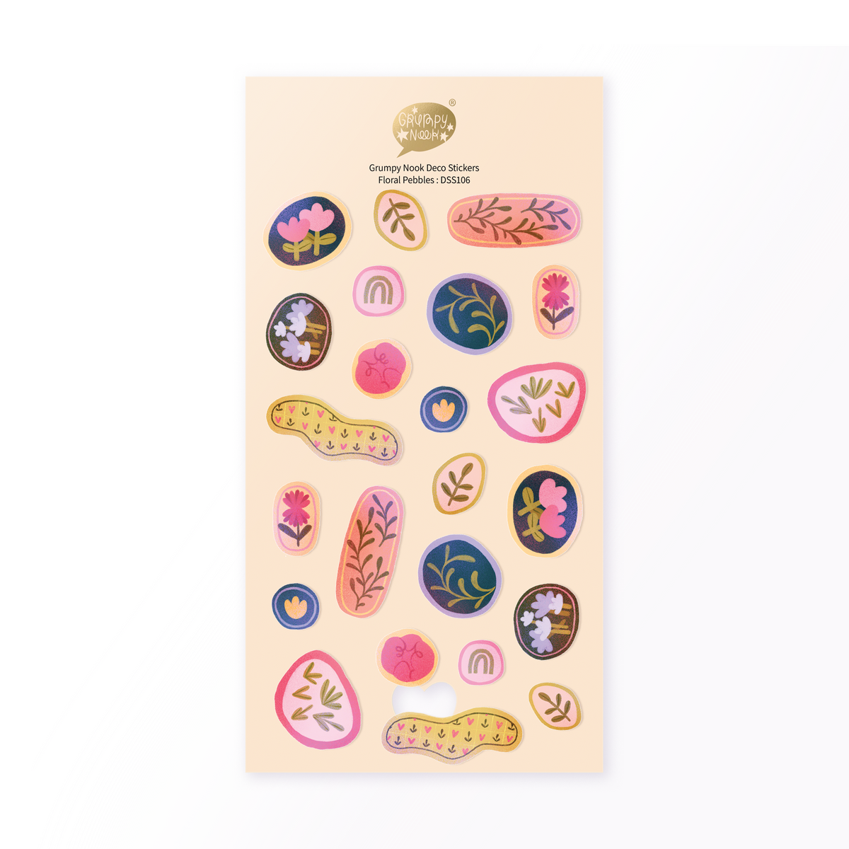 Floral Pebbles Deco Sticker Sheet