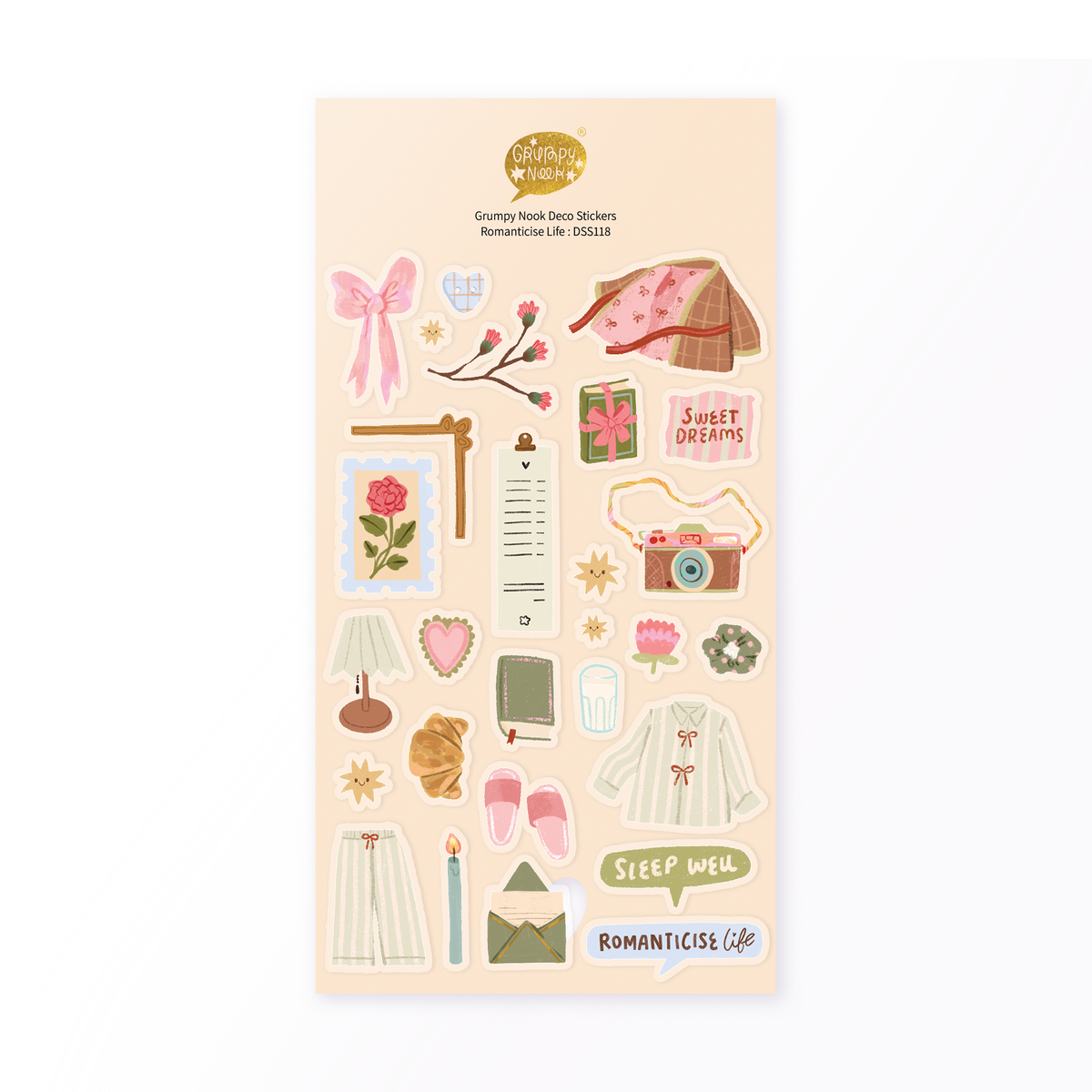 Romanticise Life Deco Sticker Sheet