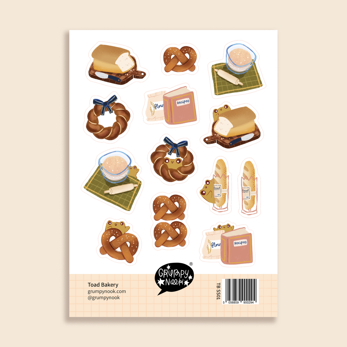 Toad Bakery Sticker Sheet