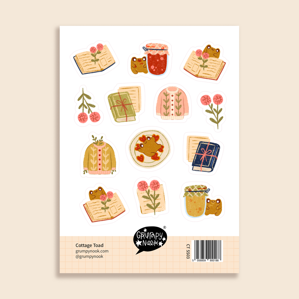 Cottage Toad Sticker Sheet