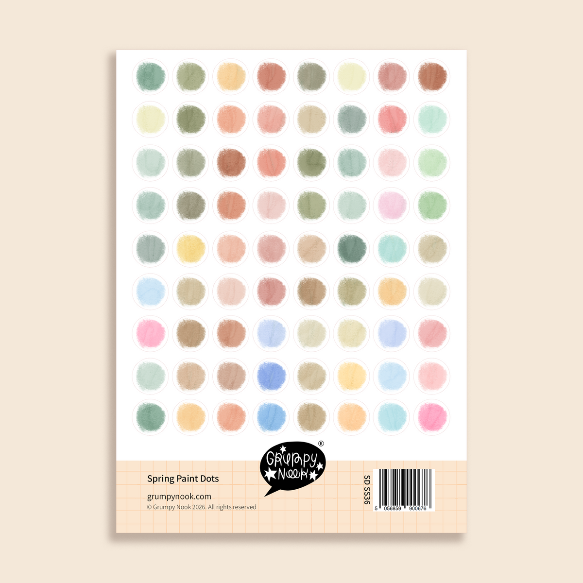Spring Paint Dots Sticker Sheet