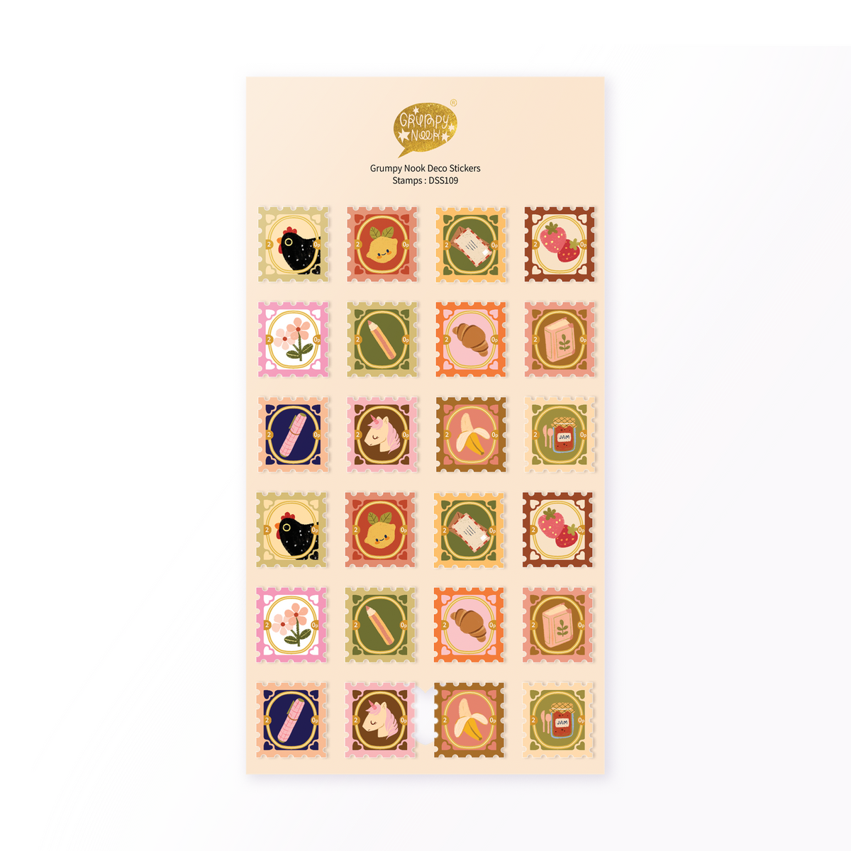 Stamps Deco Sticker Sheet