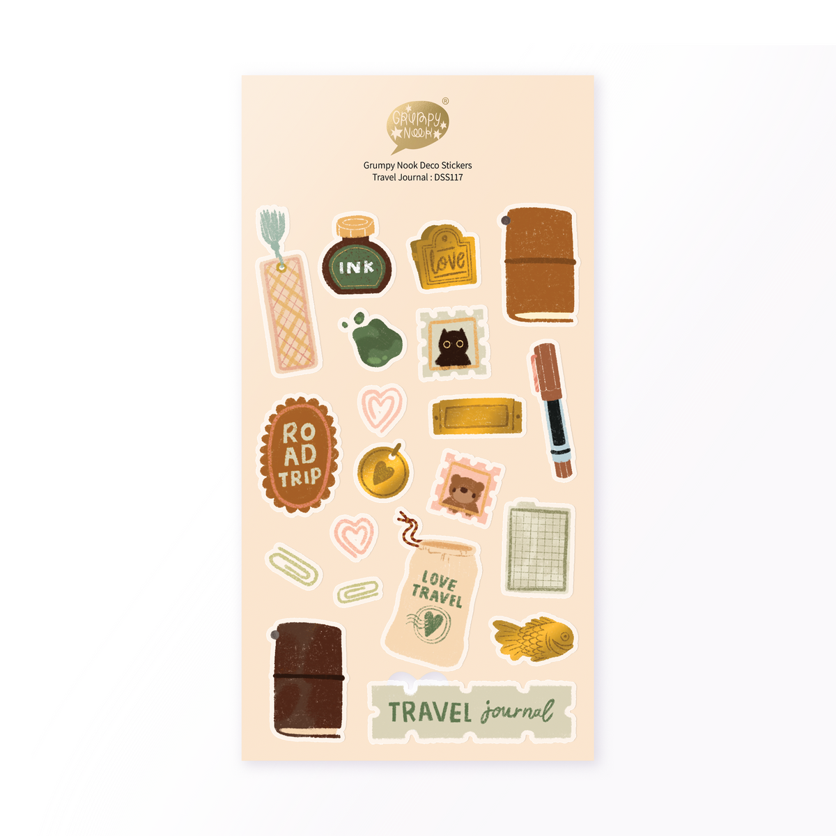 Travel Journal Deco Sticker Sheet