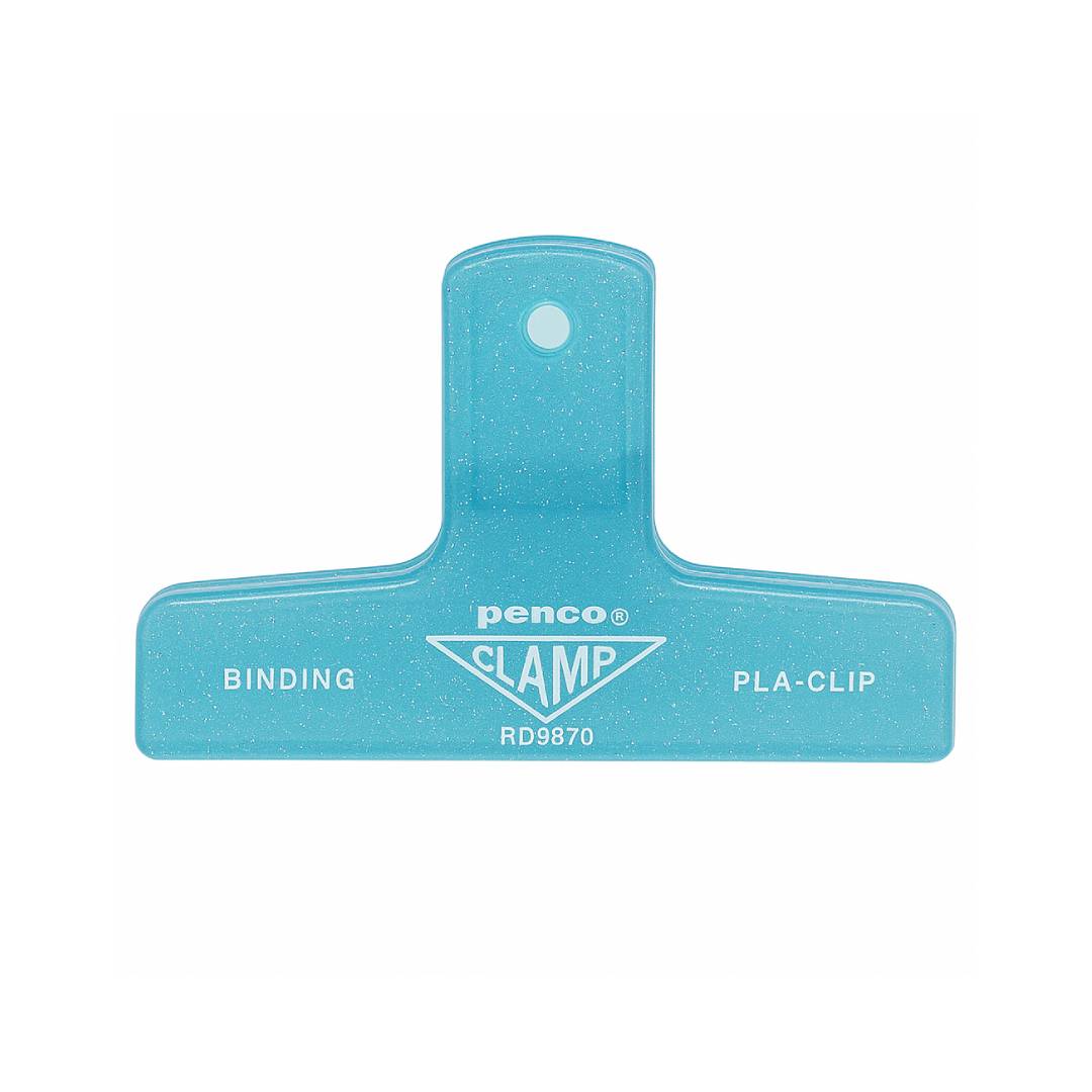 Penco Plastic Clampy Clip - Glitter Blue