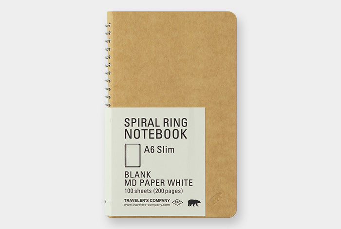 TRC SPIRAL RING NOTEBOOK A6 Slim White MD Paper